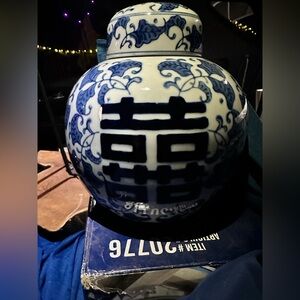 Blue and White Chinese Ginger Jar